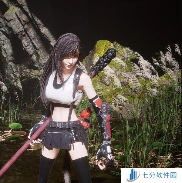 黑神话悟空替换为蒂法无头发和尾巴mod