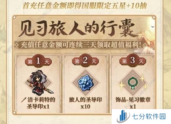 歧路旅人大陆的霸者公测福利大全 公测免费41抽领取教程[多图]图片3