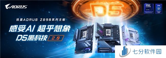 技嘉AORUS Z890主板，AI强化新一代Intel酷睿Ultra处理器