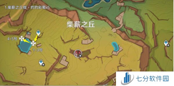 原神5.1灼灼彩菊快速采集路线推荐（共81个全收集）图片2